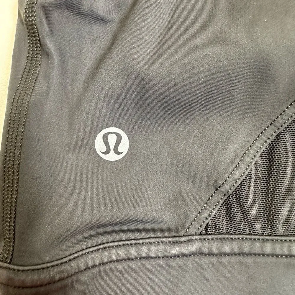 EUC Lululemon Women’s Hot Toddy Black Cropped Tank Top - Size 2/XS